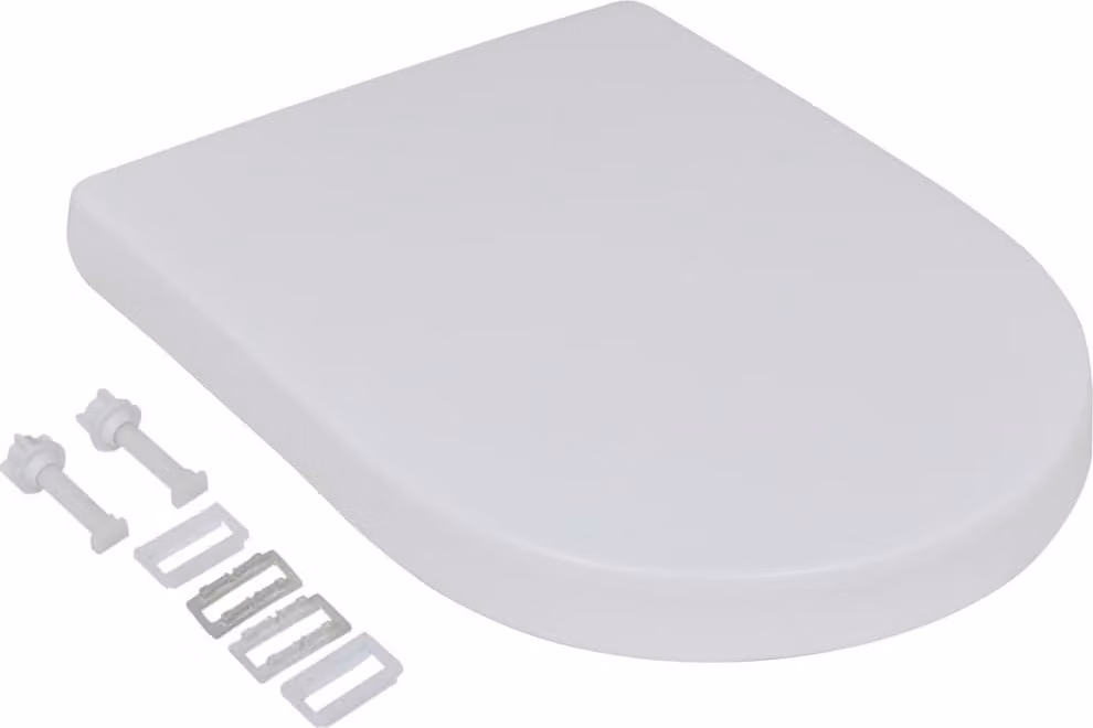 Copriwater a Chiusura Rallentata 2 pz Plastica Bianco