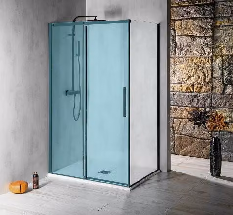 Polysan Altis Line - Parete piena nera, 1000 mm, nero opaco/vetro trasparente AL6112B
