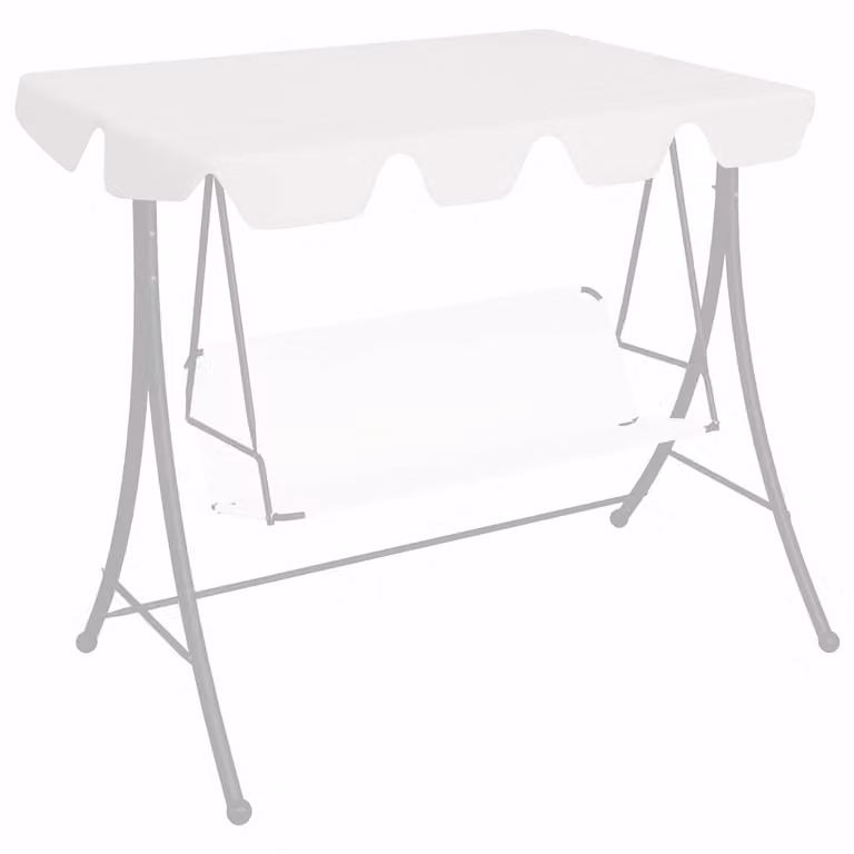 Baldacchino per dondolo da giardino vidaXL colore bianco L/P: 150 x 105 cm / 130 x 70 cm