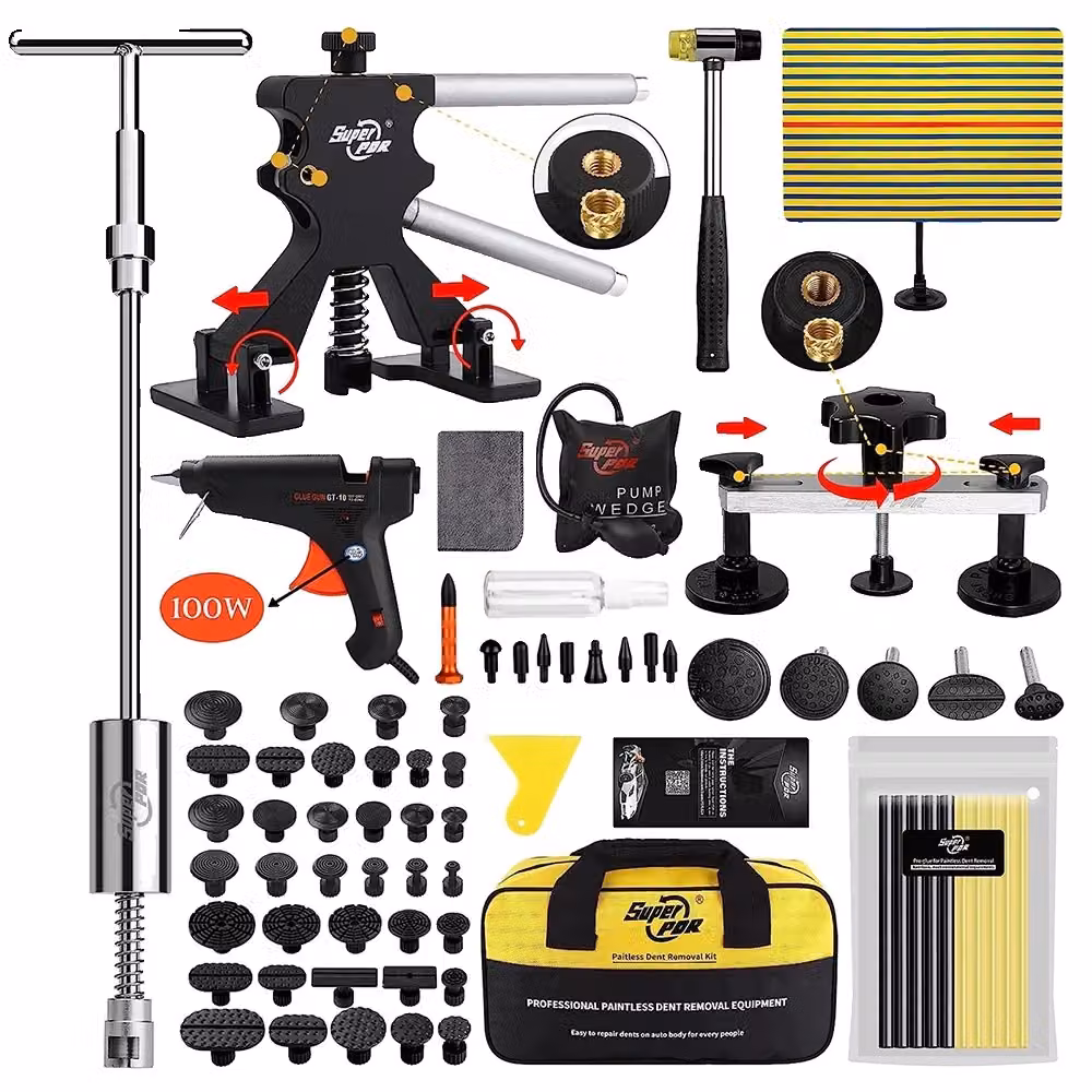 Kit di riparazione delle ammaccature Super PDR, 19 strumenti inclusi, efficiente rimozione senza verniciatura , Contiene 19 strumenti