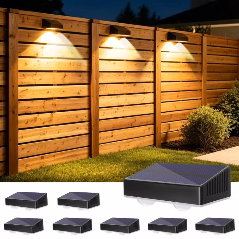 Lampade solari per esterni, giardino, confezione da 8 pezzi, applique a LED alimentate a energia solare, lampade solari impermeabili IP65