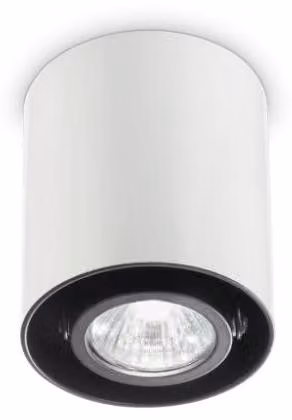 Plafoniera Moderna Mood Round Alluminio Bianco 1 Luce Gu10 7W 3000K D9Cm