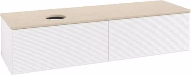Mobiletto V&B con struttura frontale Antao 160x50cm, WBP colore botti., wh. m Lac