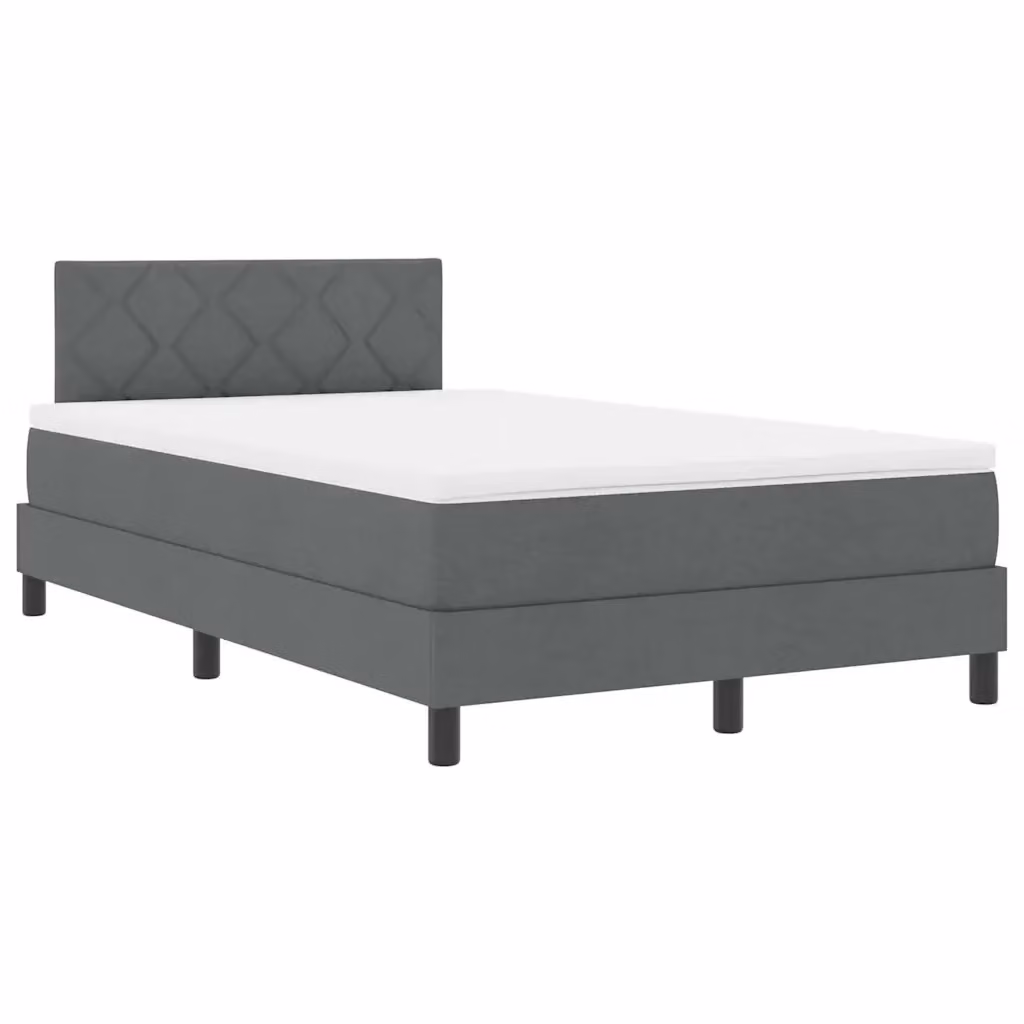 Letto a molle con strisce LED vidaXL in tessuto grigio, L/P/H: 200 x 120 x 88 cm – 2
