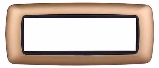 ETTROIT LN88711 Placca compatibile Bticino Livinglight 7 moduli plastica bombata colore oro