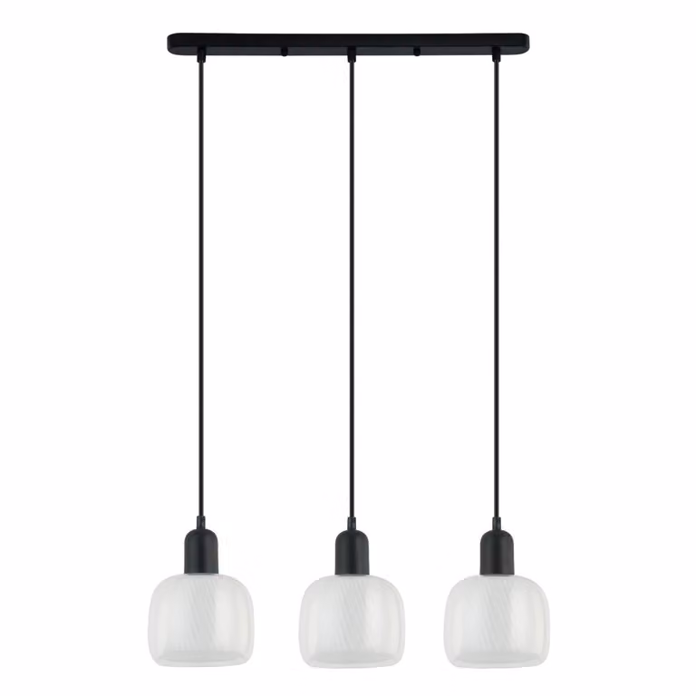 Italux Lamezia lampadario moderno nero PND-67594-3-BK+CL