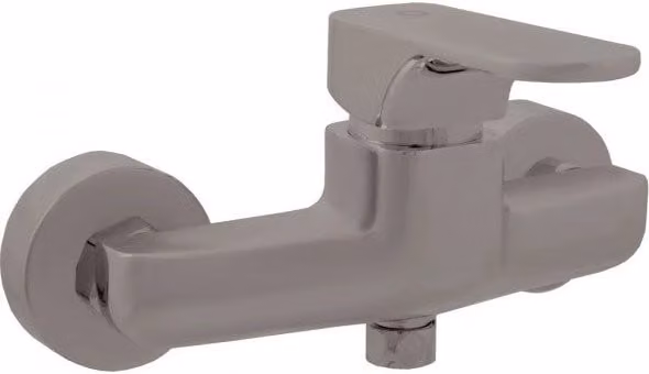YUKON miscelatore doccia senza doccetta in ottone grigio metallo spazzolato