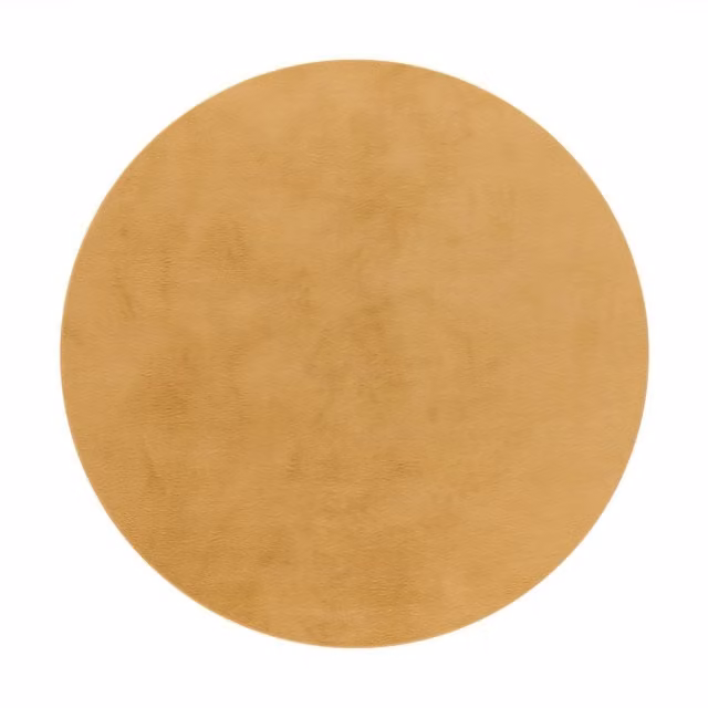 Tappeto rotondo soffice Solina giallo Diametro: 80 cm