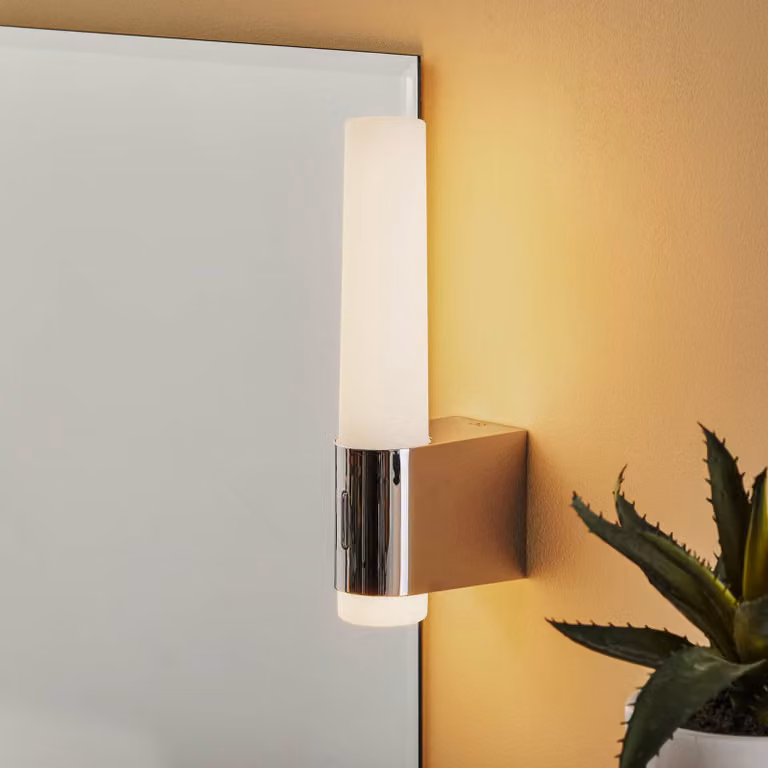 Nordlux Applique da parete Helva Night, Cromo / Argento, Bagno, Plastica, Moderno, Applique