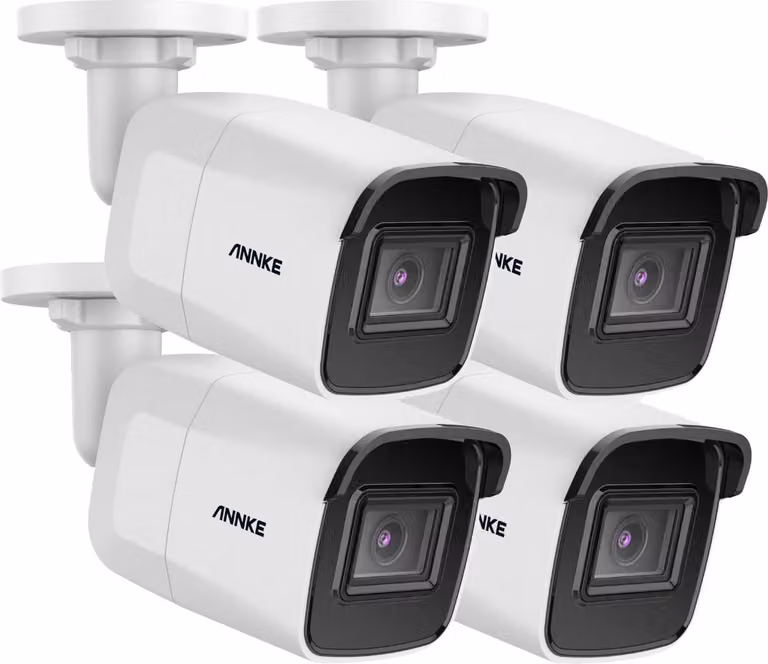 Set di telecamere POE, risoluzione 4K, visione notturna EXIR, 4 PC