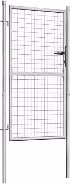 Cancello da Giardino in Acciaio Zincato 105x150 cm Argento 144758