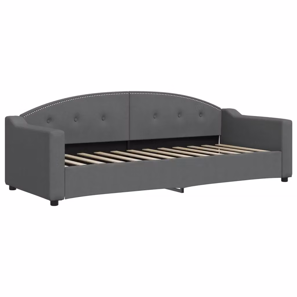 Letto da giorno moderno vidaXL in tessuto grigio con struttura imbottita – 2