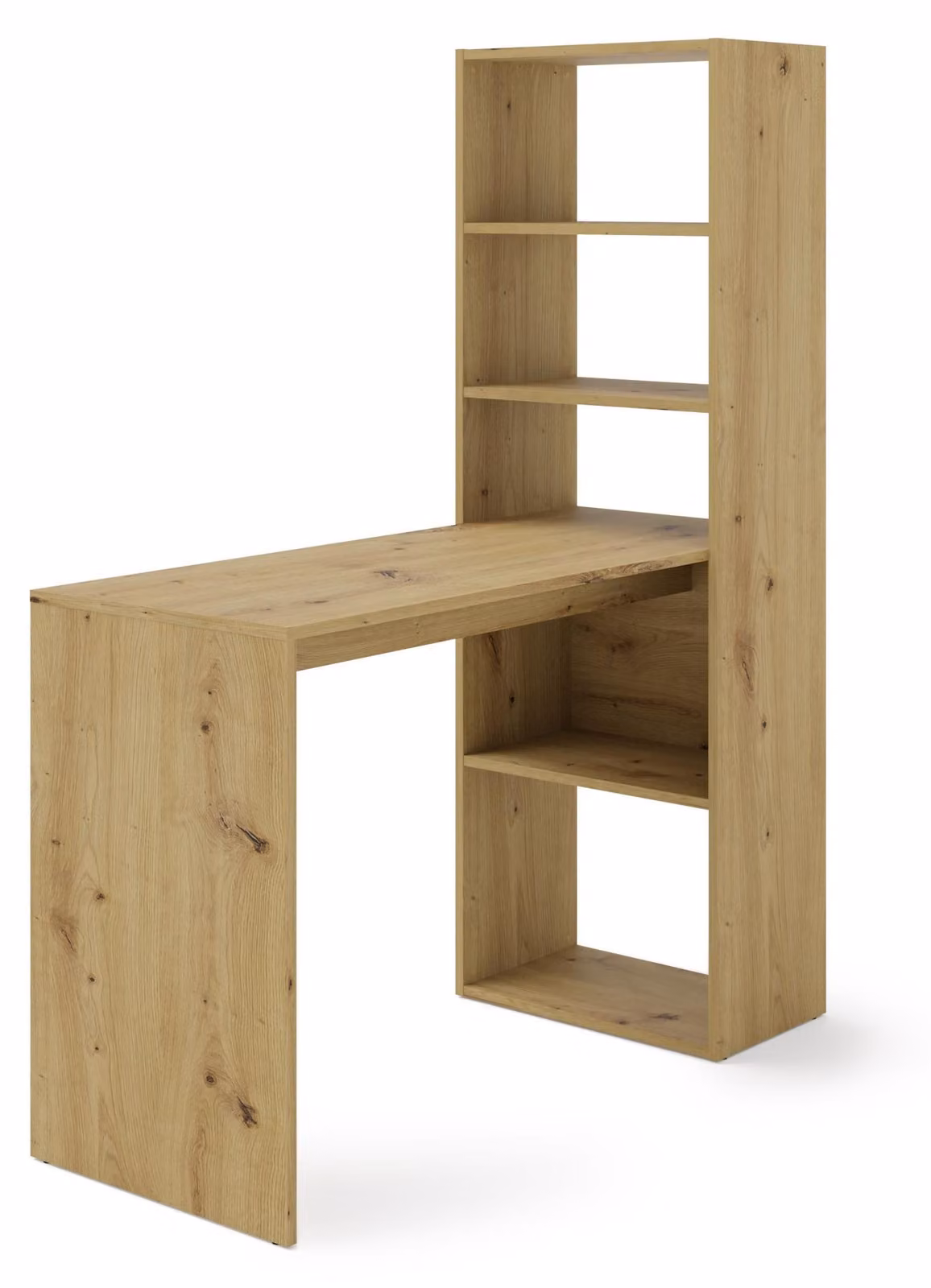 Scrivania HOMLANDO biurko HARMONY con ripiano, in legno di quercia effetto "artisan"