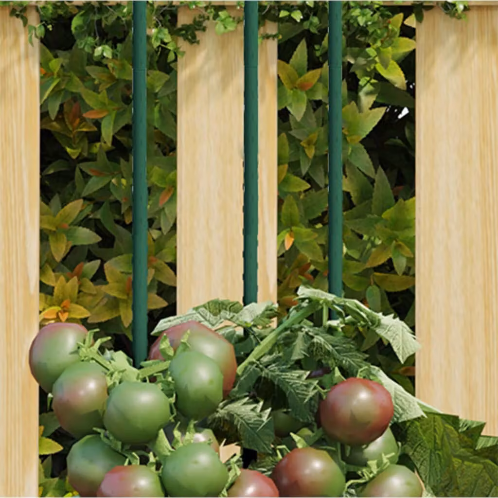 Set di 30 supporti per piante da giardino vidaXL in acciaio verde, altezza 180 cm