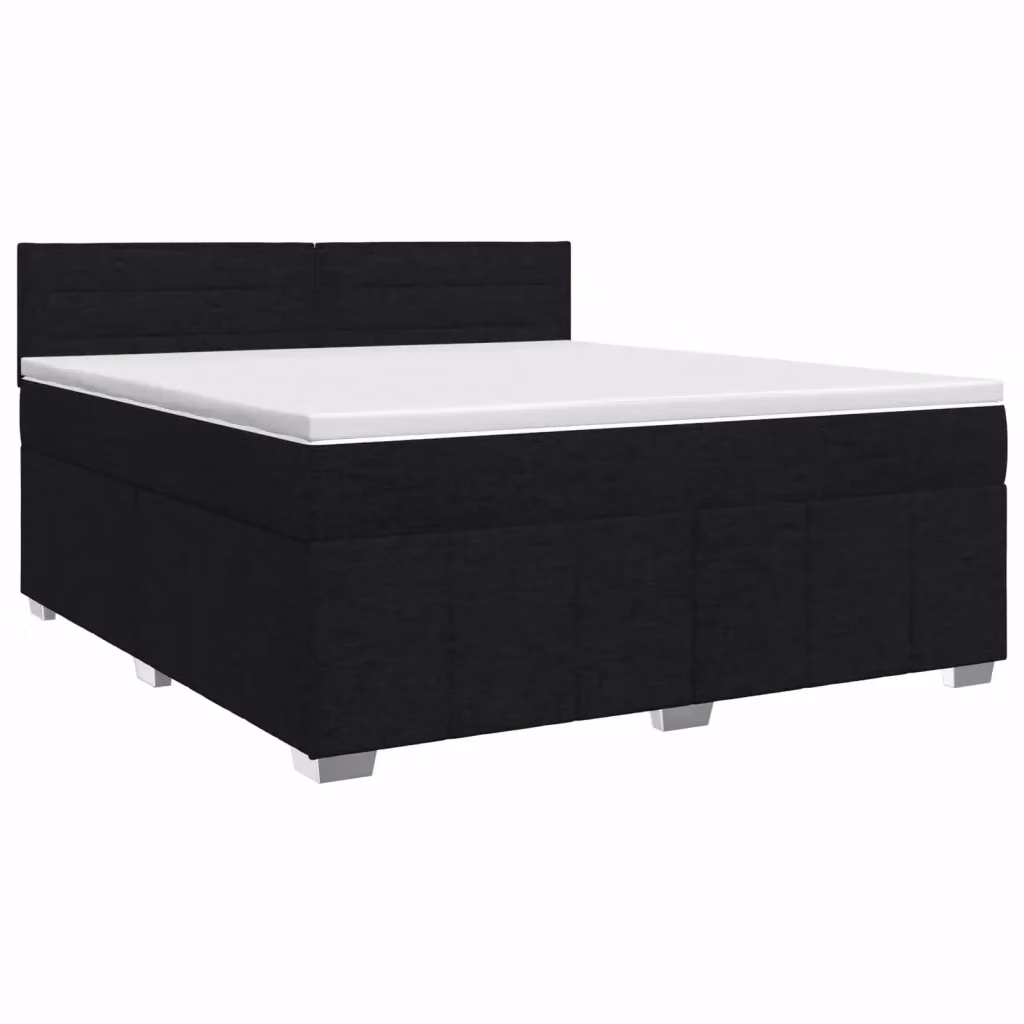 Letto box spring con materasso ibrido vidaXL Nero L/P: 160 x 200 cm, H: 140 cm – 2