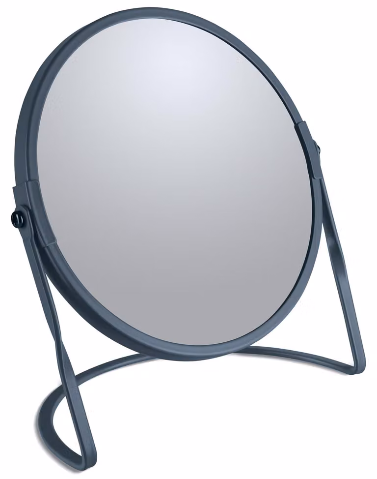 Spirella specchio per il trucco specchio cosmetico specchio da bagno "Akira" ingrandimento 5 volte - benzina opaco