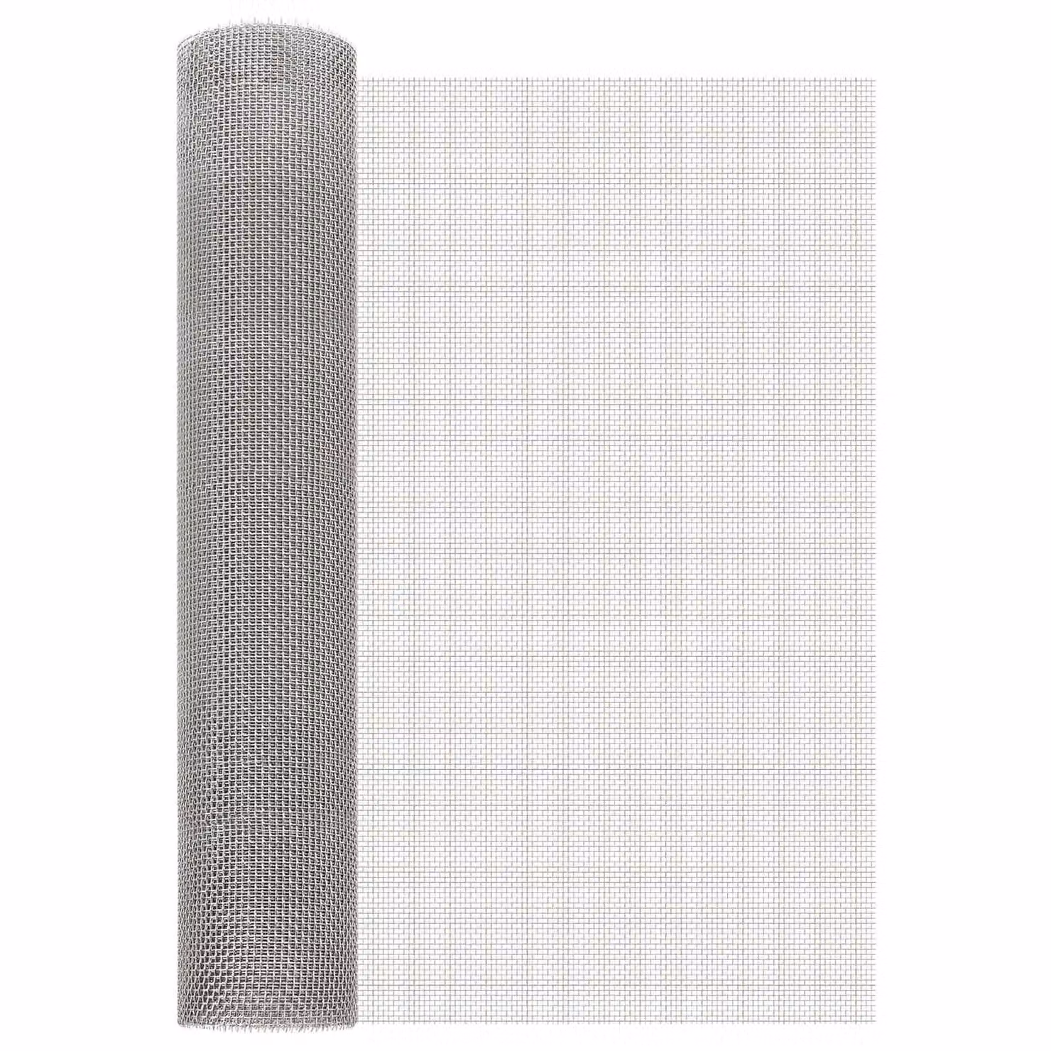 Rete per schermatura vidaXL in acciaio inossidabile argento, L: 60 cm, H: 200 cm