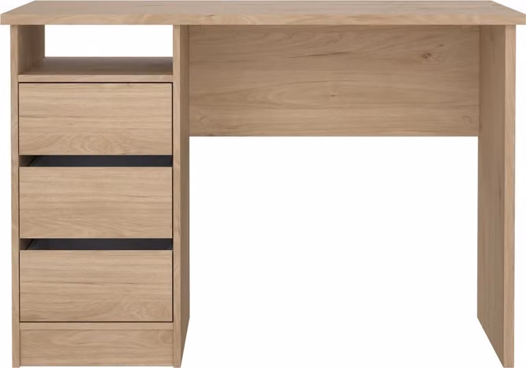 Scrivania FunctionPlus con 3 cassetti, decori in noce.
