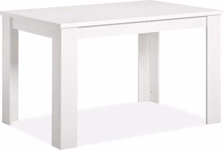 Homestyle4u tavolo da pranzo allungabile bianco tavolo da pranzo in legno 120x80 cm
