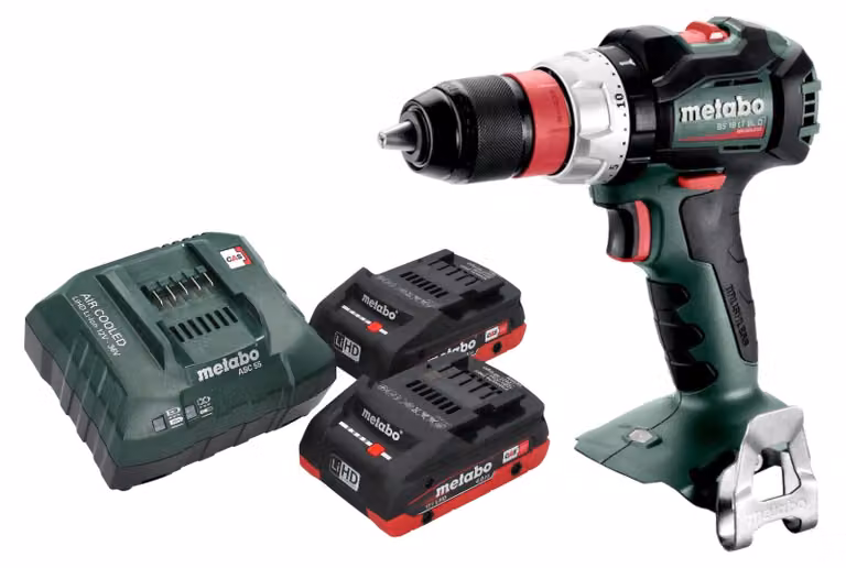 Metabo BS 18 LT BL Q trapano avvitatore a batteria 18 V 75 Nm senza spazzole + 2x batteria LiHD 4,0 Ah + caricatore