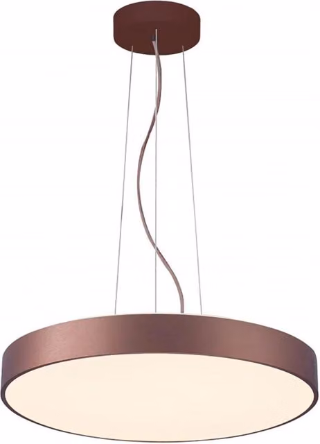 Lampadario pendente cerchio 60cm LED 65W MENKAR 600 lampada UP DOWN sospensione 2 temperature 230V COLORE MARRONE
