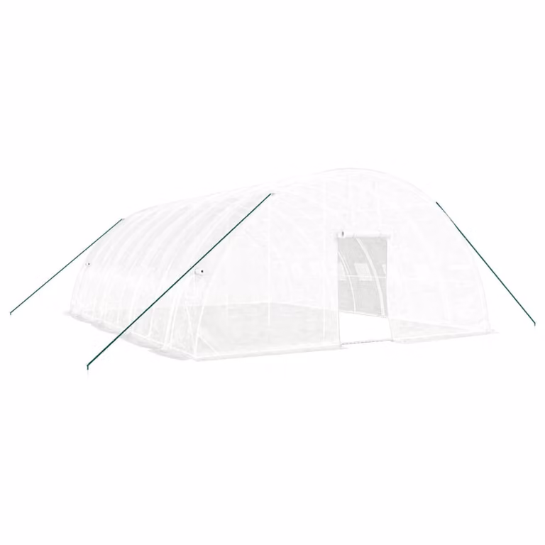 Serra con Telaio in Acciaio Bianco 48 m² 8x6x2,85 m