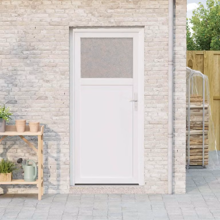 Porta d'ingresso laterale Bianco 98 x 198 cm PVC