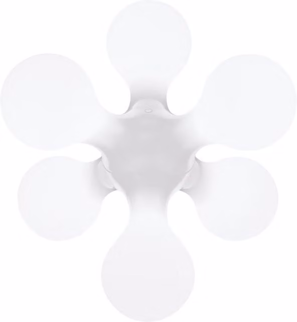 Lampada da terra KDLN Atomium bianca con tecnologia LED e illuminazione omnidirezionale