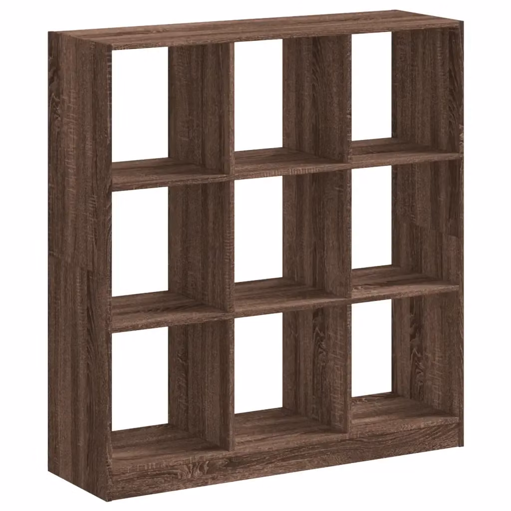 Libreria moderna vidaXL in legno color rovere marrone con pannello posteriore L: 102 cm, P: 32 cm, H: 108 cm – 2