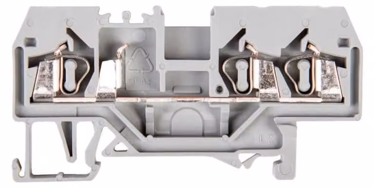 Morsetto passante grigio 0,08-2,5qmm - Morsetto di alimentazione 5mm 24A 280-681