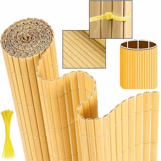 Pannello protettivo in PVC per la privacy, recinzione da giardino e protezione per balconi - Verde - 1,6 x 5 m