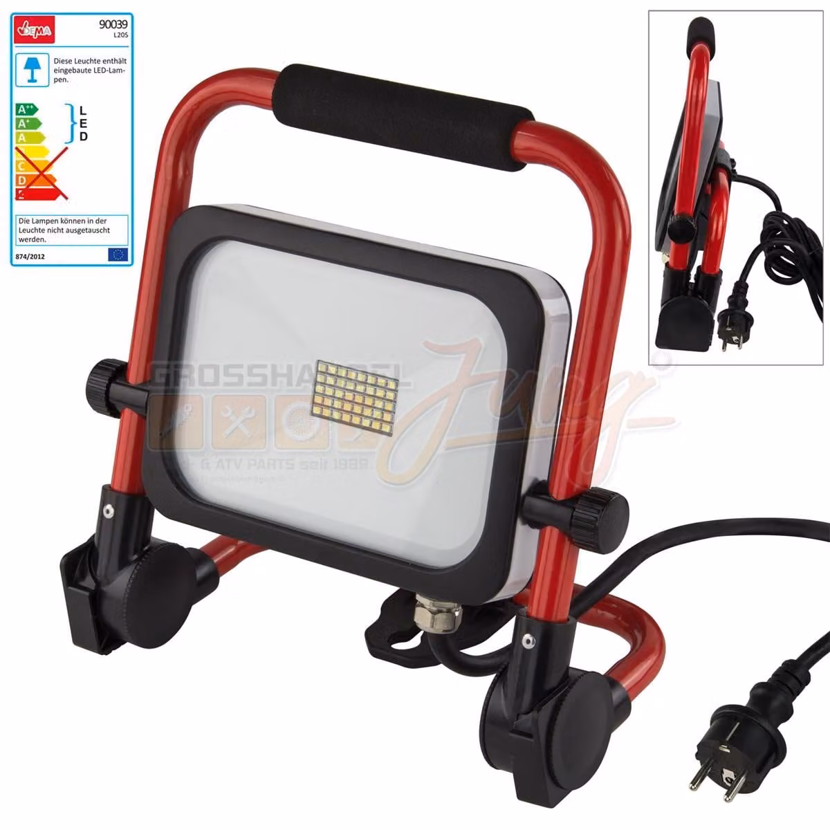 Luce LED 20W con cornice di supporto Slim