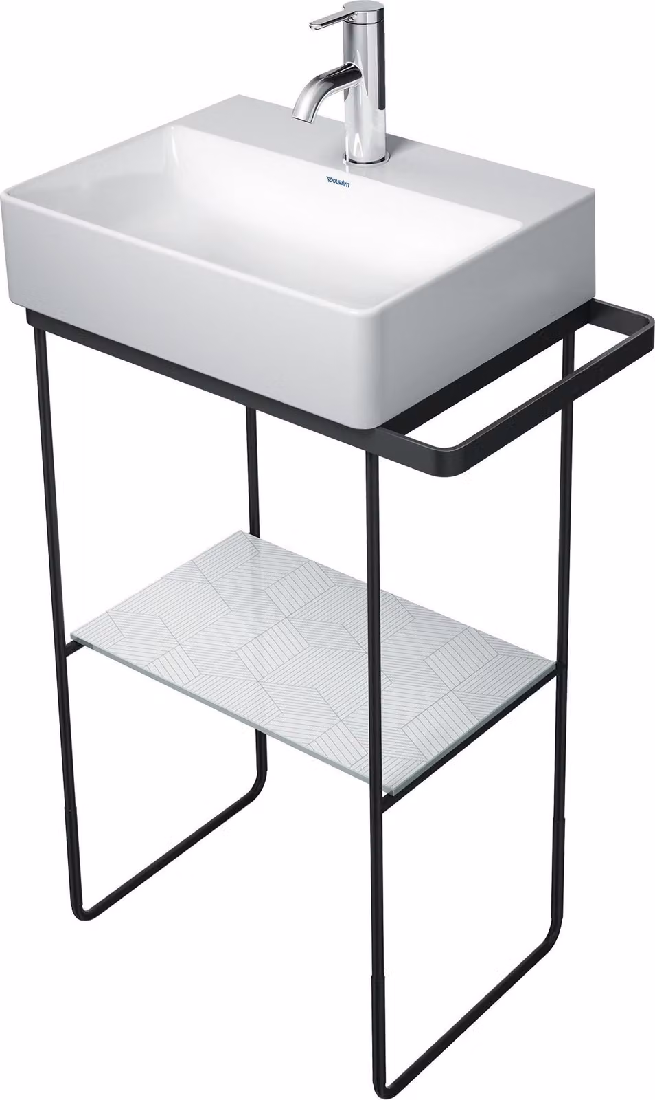 Duravit DuraSquare console en métal 51,6x33,3cm, pour lavabo 073245, sur pied, 0031094600, 0031094600