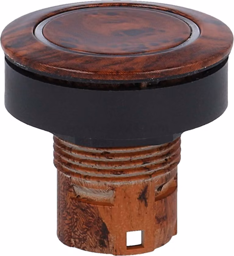 Georg Schlegel Pulsante con illuminazione ad anello e decorazione in legno di radice illuminabile, rotondo, RONTRON-R-JUWEL Corsa 3,0 mm - 1