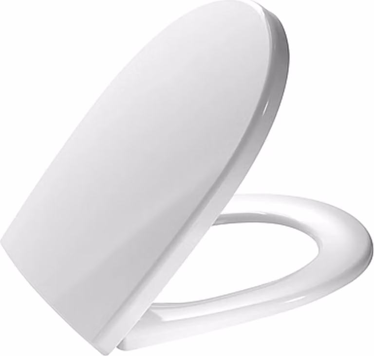 MKW Sedile WC con coperchio e cerniera metallica, Aquila Plus, bianco, 1 pz.