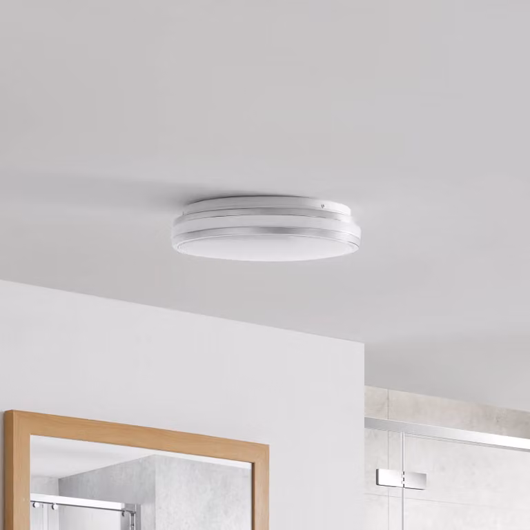 Plafoniera Sinovu Arcchio, Cromo / Argento, Bagno, Metallo, Moderno, Plafoniera