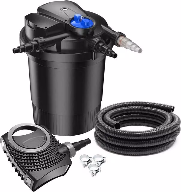 Kit di filtrazione set 12000 litri pompa UVC 11 watt tubo 10000 l/h 10 m 16_0001895