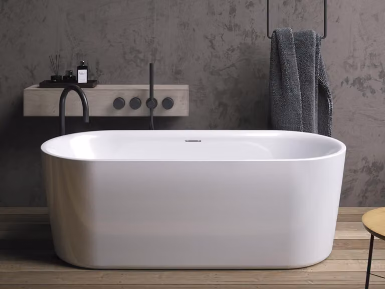 RIHO Modesty Baignoire à poser, avec Riho Fall, 170x76x59cm, 187 Betteres, B090005005, B090005005