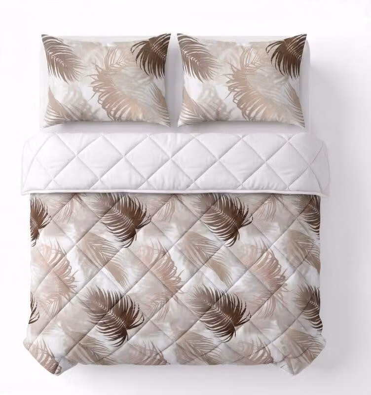 Sleeptime, coperta per letto "Lazy", colore Jayda Sand, 200 x 200 cm, con federe