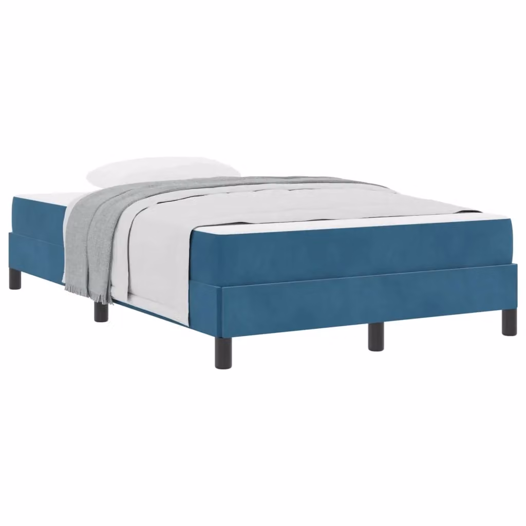 Letto moderno con materasso a molle insacchettate vidaXL in tessuto blu L: 200 cm, P: 120 cm, H: 28 cm – 2