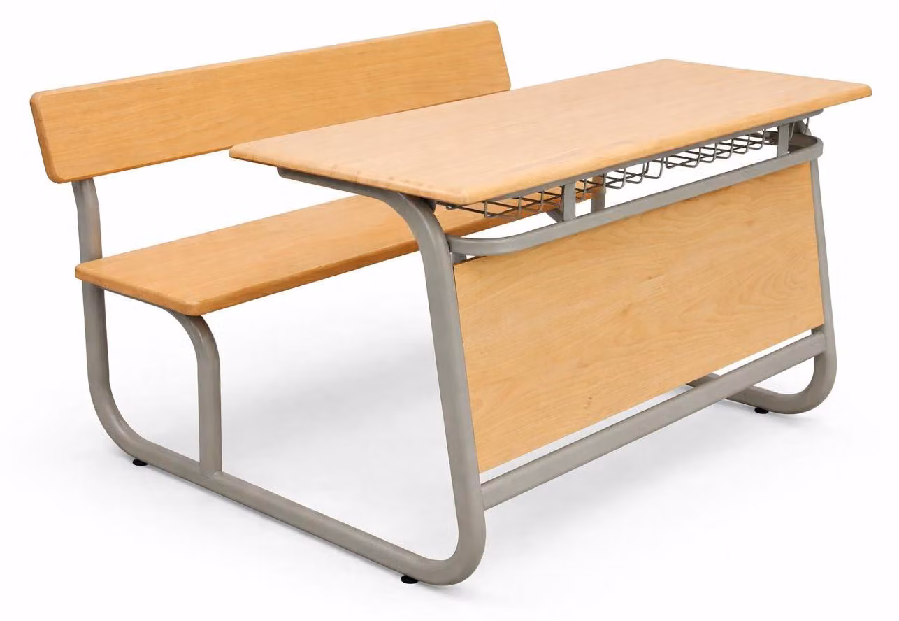 Panca scolastica con seduta ergonomica e robusta struttura in metallo