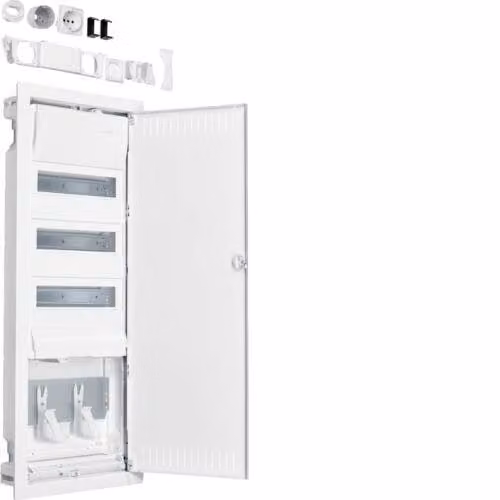 Quadro di distribuzione hybrid.volta da incasso 36M 1x piastra di montaggio Hager VU603PLH