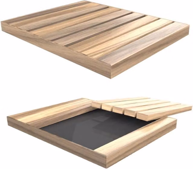 Piatto Doccia In Legno Da Esterno 6X100X80Cm Cv-D106