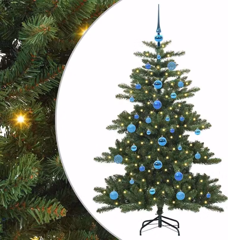 Albero di Natale Artificiale con Rami Pieghevoli Verde 150 cm
