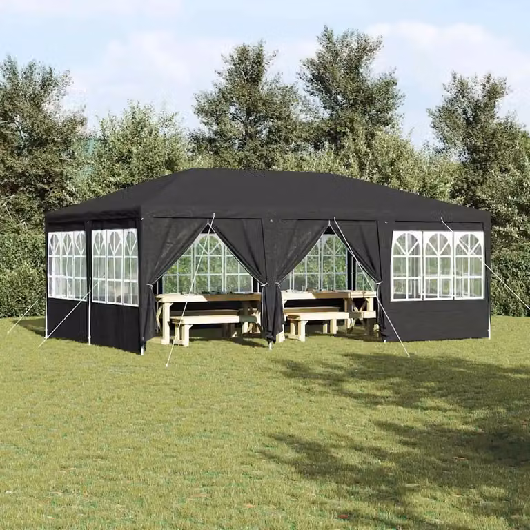 Tenda Party vidaXL Antracite in Polietilene L: 600 cm, P: 400 cm, H: 266 cm