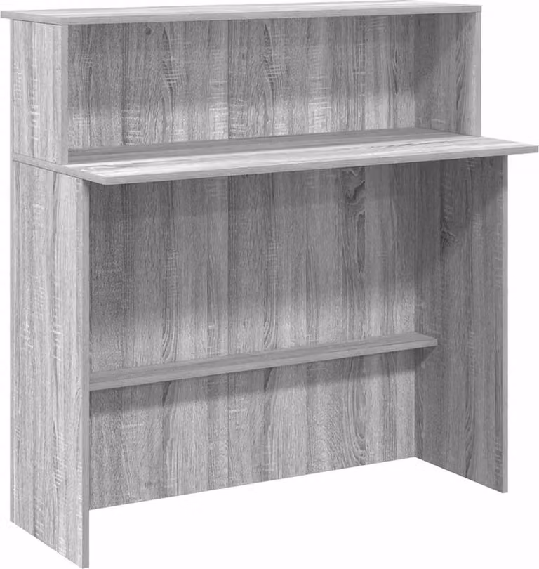 Banco Reception Grigio Sonoma 100x50x103,5 cm Legno Multistrato