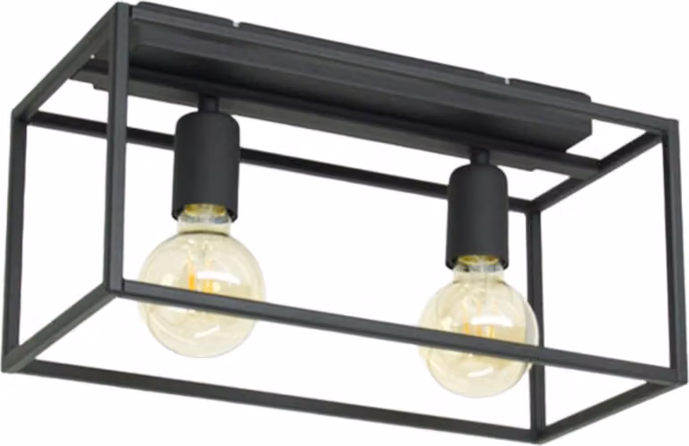 Lampada a sospensione moderna Loft Horus 2865/Z-B-2 in nero con due sorgenti luminose e classe di protezione IP20