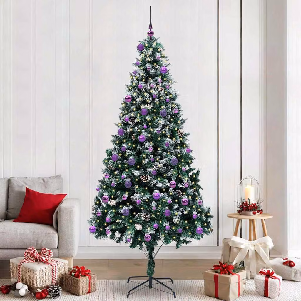 Maison Exclusive - Albero di Natale artificiale con 300 LED e supporto, verde, 240 cm