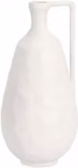 Vaso decorativo a bottiglia in alluminio HISAR Bianco L: 16,5 cm, P: 16 cm, H: 35 cm