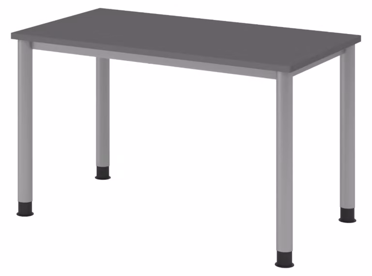 bümö Scrivania Serie-H (Mini) - Struttura: argento, dimensioni: 120 x 67,2 cm, decorazione: grafite